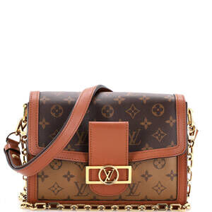 Louis Vuitton MM Dauphine Shoulder Bag Reverse Monogram Canvas